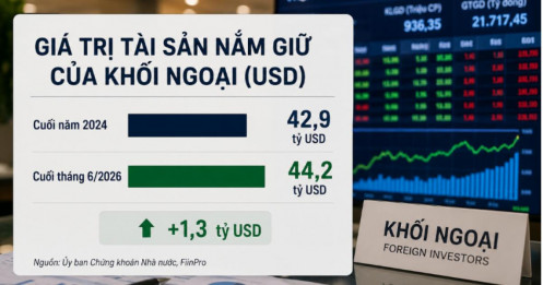 Một nghịch lý trên thị trường: Bán ròng mạnh nhưng tài sản của khối ngoại vẫn lớn hơn