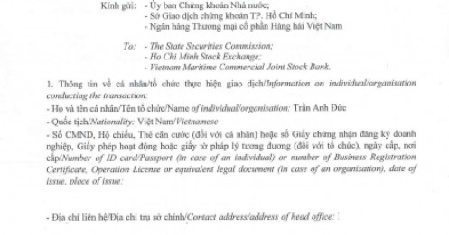 Con trai Chủ tịch MSB đăng ký mua 20 triệu cổ phiếu