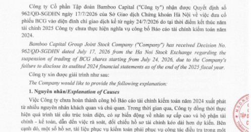 Cập nhật mới nhất vụ hơn 1,2 tỷ cổ phiếu BCG và TCD bị hạn chế giao dịch