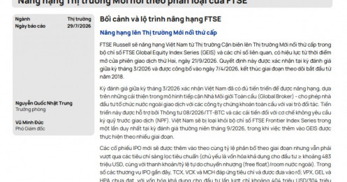 29 cổ phiếu có thể đón dòng vốn tỷ USD sau nâng hạng