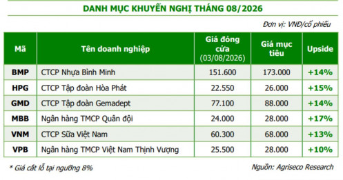 6 cổ phiếu hot trong tháng 8/2026, tiềm năng tăng giá hàng chục %