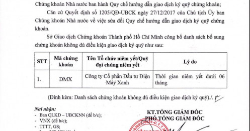 HOSE cập nhật danh sách cắt margin, gồm loạt cổ phiếu “hot” HVN, DMX...