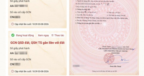 'Sổ đỏ điện tử' đã hiển thị trên VNeID của nhiều người dân