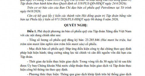 Petrolimex (PLX) bất ngờ điều chỉnh phương án bán cổ phiếu quỹ