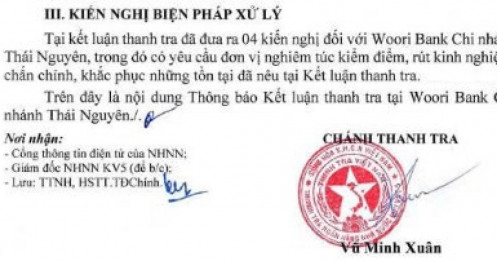 Thanh tra NHNN chỉ ra loạt tồn tại tại Woori Bank: Sai sót nằm ở đâu?