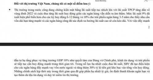 SGI Capital cảnh báo ngưỡng lãi suất có thể khiến NĐT bước vào “pha sợ hãi”