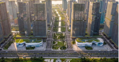 Khởi công hai khu đô thị ven sông Hồng