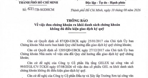 Hạ tầng Gelex (GEL) được cấp margin