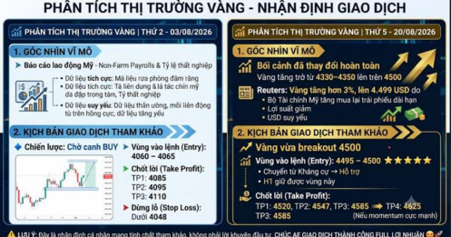Phân tích thị trường vàng | thứ 5 - 20/08/2026