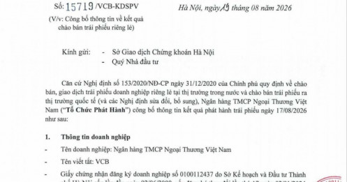 VCB tiếp tục huy động trái phiếu, thu về gần 4.000 tỷ đồng từ đầu năm