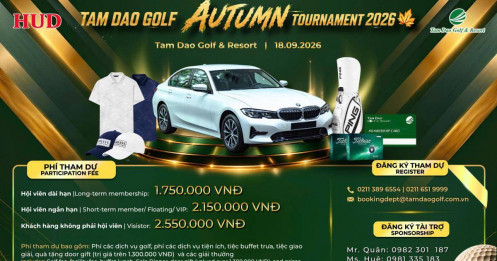 Sắp khởi tranh Tam Dao Golf Autumn Tournament 2026