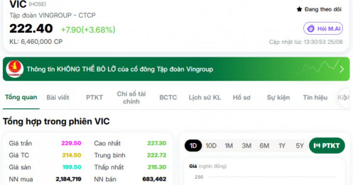 Một cổ phiếu VN30 vừa được tiền ngoại hút ròng hơn 300 tỷ