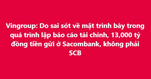 13.000 tỷ đồng của Vingroup: SCB hay STB? Câu trả lời đã rõ