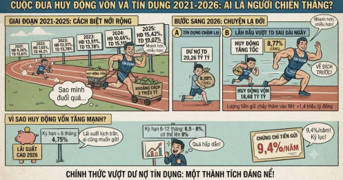 Lần đầu sau nhiều năm: Tiền gửi ngân hàng chính thức “vượt mặt” tín dụng!