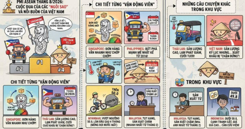 PMI Việt Nam tăng, nhưng lại tụt hạng trong ASEAN: Sản xuất đang có chuyện gì?