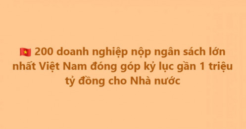 Ai là “vua nộp ngân sách” Việt Nam?