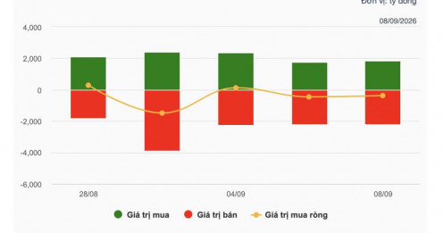 Theo dấu dòng tiền cá mập 08/09: VIX bị tự doanh bán ròng mạnh