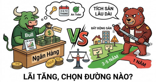 Có tiền nhàn rỗi lúc này: Gửi ngân hàng hay “gom” bất động sản?