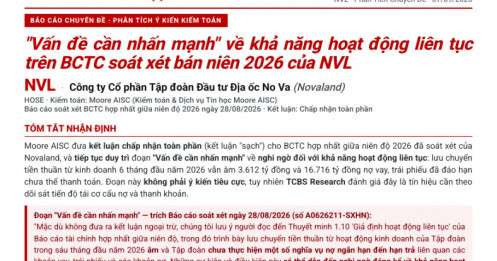 TCBS lý giải cảnh báo “hoạt động liên tục” của Novaland: Rủi ro nằm ở đâu?