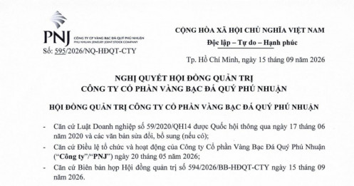 Bà Cao Thị Ngọc Dung ký quyết định mới, PNJ thay đổi thời gian thanh toán cho khách hàng