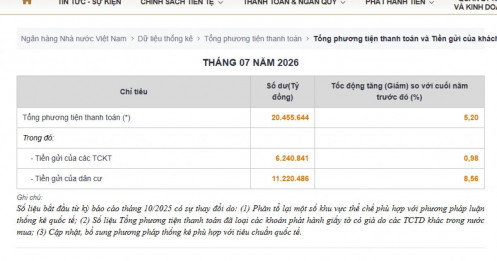 Người dân tiếp tục “đổ tiền” vào ngân hàng: Tiền gửi tăng hơn 885.000 tỷ đồng từ đầu năm