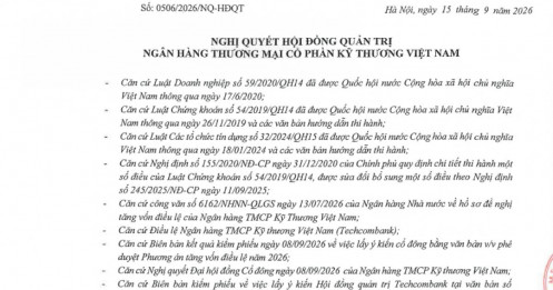Techcombank (TCB) sắp chia cổ tức 50% bằng cổ phiếu