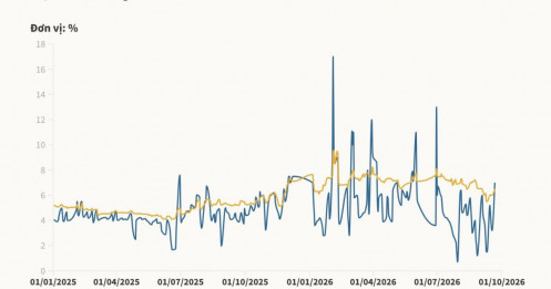 Lãi suất vay mượn liên ngân hàng lên 7% một năm