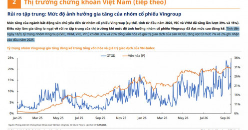 4 mã nhà Vingroup “gánh” 20% thanh khoản toàn thị trường