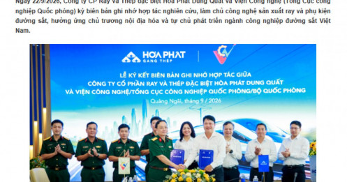 Tỷ phú Trần Đình Long bắt tay “ông lớn” Bộ Quốc phòng, nhắm làm chủ công nghệ sản xuất ray đường sắt