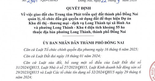 Một “siêu quỹ đất” hơn 380ha gần sân bay Long Thành sắp được đấu giá