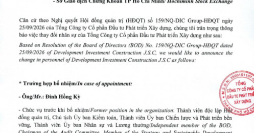 DIC Corp bổ nhiệm người mới vào 'ghế nóng' thay ông Nguyễn Hùng Cường