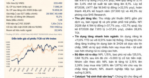 Cổ phiếu TCB có gì mà được khuyến nghị “tăng tỷ trọng”?