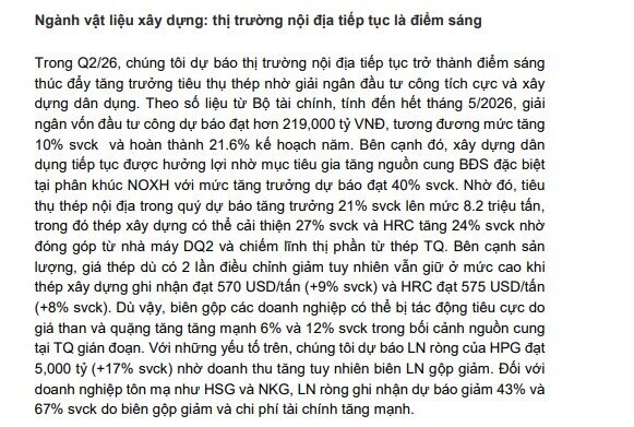 Ngành xây dựng quý II: HPG có thể tăng lợi nhuận 17%, phần còn lại phân hóa lợi nhuận