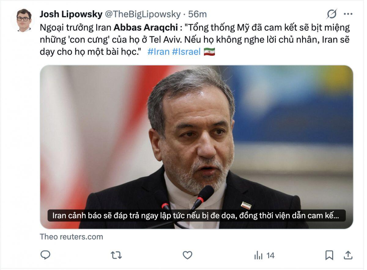 Iran cảnh báo "sẽ dạy cho Israel một bài học", căng thẳng leo thang