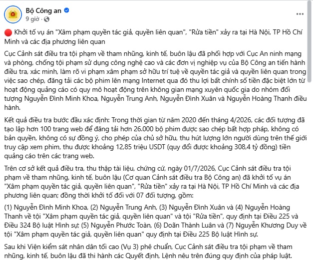 Hơn 26.000 bộ phim lậu, thu về hơn 308 tỷ đồng: Vì sao đường dây này hoạt động suốt nhiều năm?