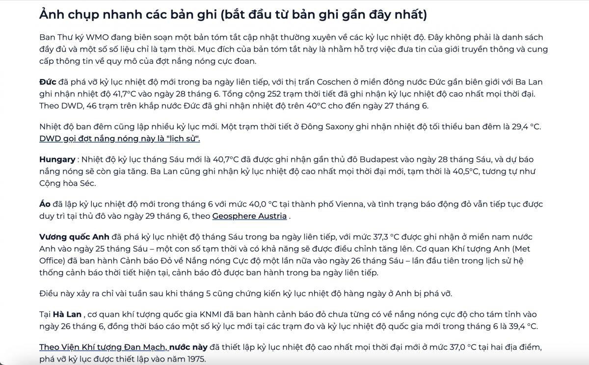 Con số gây sốc từ WMO: 489.000 người tử vong vì nắng nóng mỗi năm