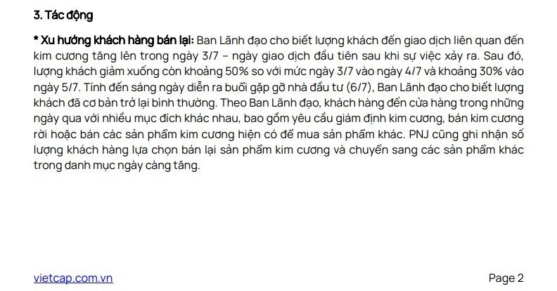 Bà Cao Thị Ngọc Dung: Gia đình đang cân nhắc mua vào cổ phiếu PNJ
