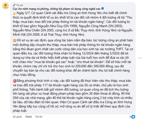 Chỉ bỏ ra 200.000 đồng/tài khoản, nhóm đối tượng kiếm hàng chục triệu theo cách không ngờ