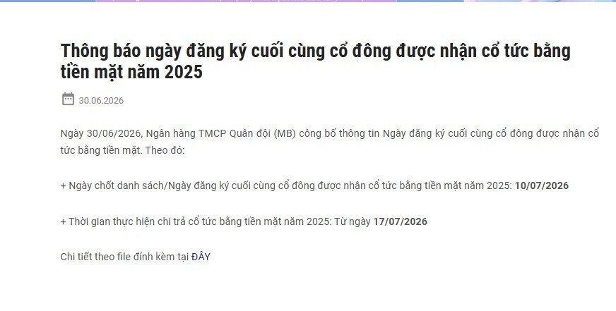 Mùa cổ tức ngân hàng đang vào cao điểm: Hàng chục nghìn tỷ đồng sắp được trả cho cổ đông.
