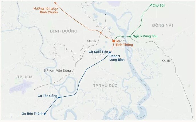 Đề xuất kéo dài metro Vũng Tàu đến sân bay Long Thành