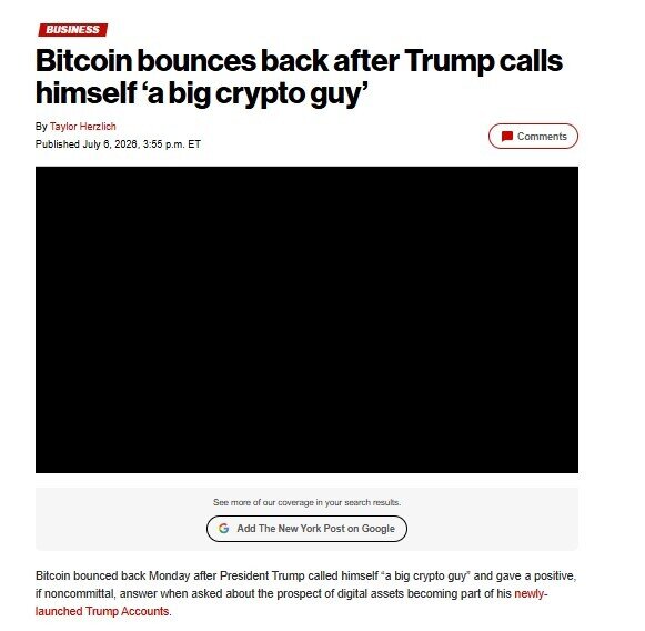 Bitcoin phục hồi sau khi ông Trump tự nhận mình là "một người rất thích tiền điện tử"
