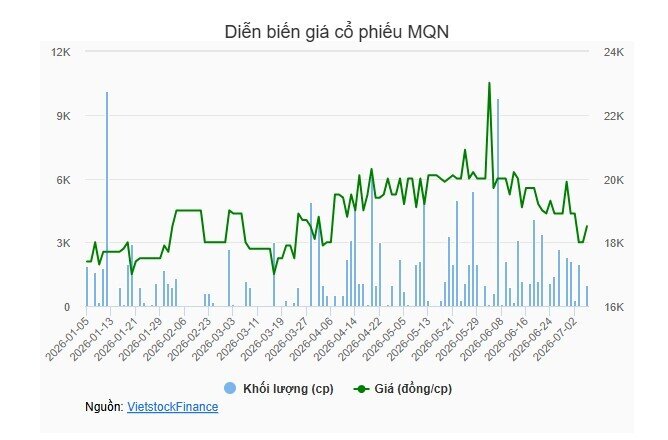 Em dâu Phó Tổng MQN liên tục gom cổ phiếu bất thành