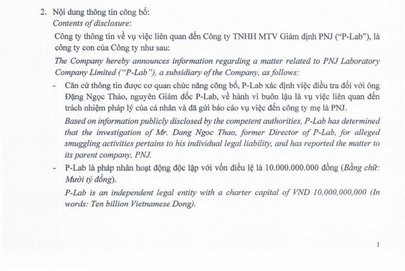 Ban lãnh đạo P-Lab bị giám sát đặc biệt sau vụ 28.000 viên kim cương nhập lậu
