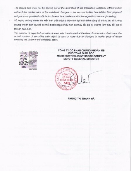 Thêm gần 1,8 triệu cổ phiếu của Chủ tịch DIG và em gái bị bán giải chấp