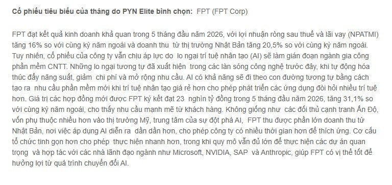 Quỹ ngoại tỷ USD nói gì về cổ phiếu FPT?