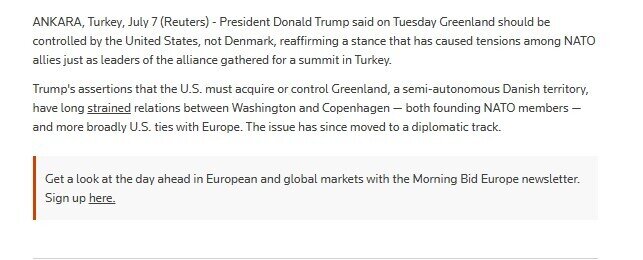 TT. Trump: Greenland nên được Mỹ kiểm soát