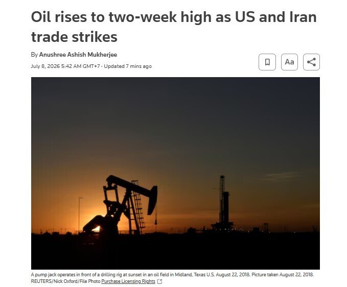Mỹ - Iran tấn công qua lại, giá dầu lập tức nhảy vọt, thỏa thuận hòa bình trở nên mong manh