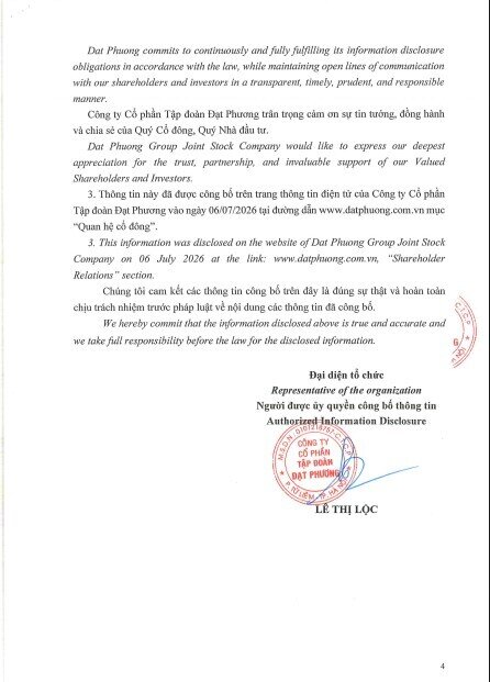 Đạt Phương (DPG) lên tiếng về vụ cổ phiếu bị thao túng