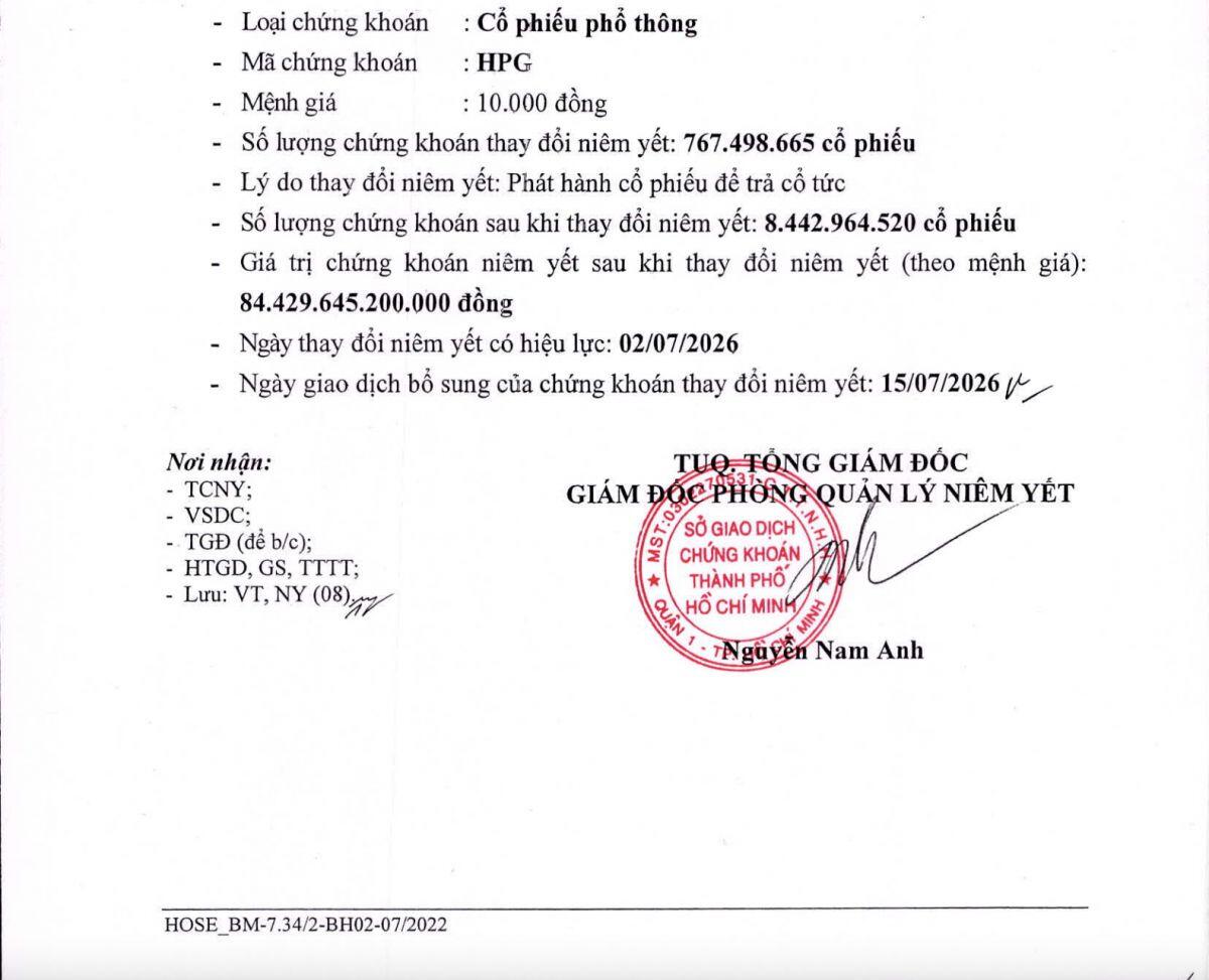 Gần 768 triệu cổ phiếu HPG sắp được đưa vào giao dịch