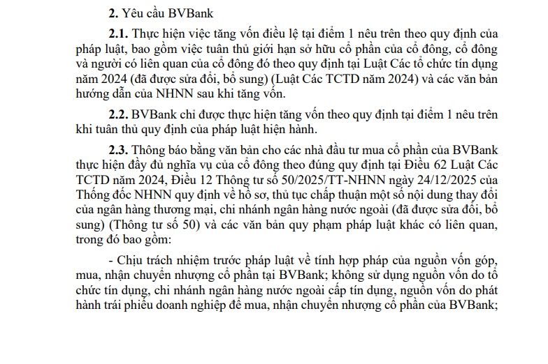 Trước thềm niêm yết HSX, BVBank được NHNN chấp thuận tăng vốn điều lệ thêm hơn 3.500 tỷ đồng
